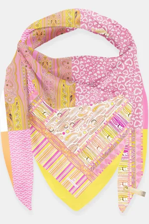 MUCHO GUSTO ® sjaal st. tropez roze hart patchwork