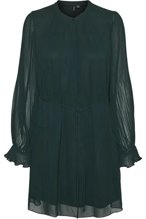 VERO MODA Vmherle ls short dress wvn ga donker