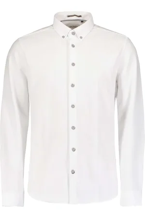 No Excess Shirt jersey pique stretch white