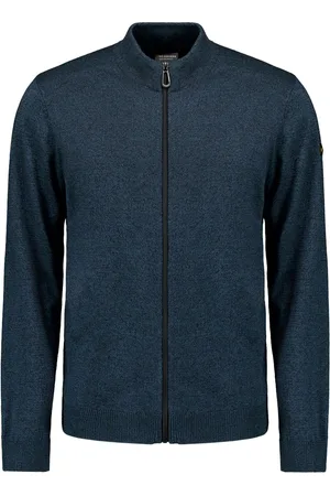 No Excess Cardigan 2 coloured melange navy