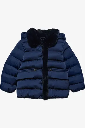 Abel & Lula Meisjes winterjas satin navy