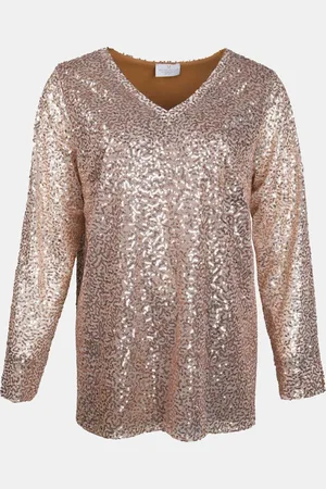 MUCHO GUSTO ® blouse maldives pailletten zalm