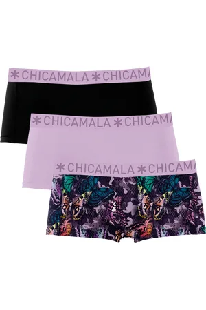 Muchachomalo Dames 3-pack boxershorts print/effen
