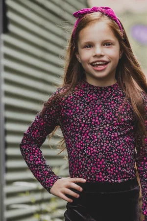 LOOXS Revolution Longsleeve krinkel jersey turtle col voor meisjes in de kleur