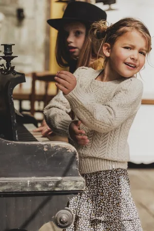 LOOXS Revolution Viscose wijd stroken rokje winter dots voor meisjes in de kleur