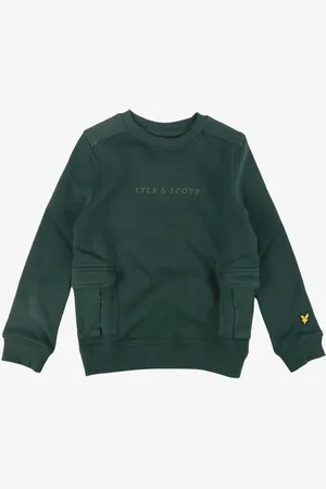 Lyle & Scott Jongens sweater cargo pocket argyle teal