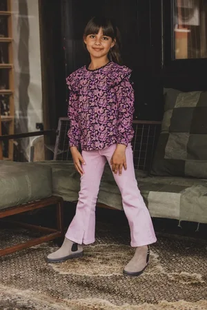 LOOXS Revolution Viscose wijde blouse autumn flower voor meisjes in de kleur