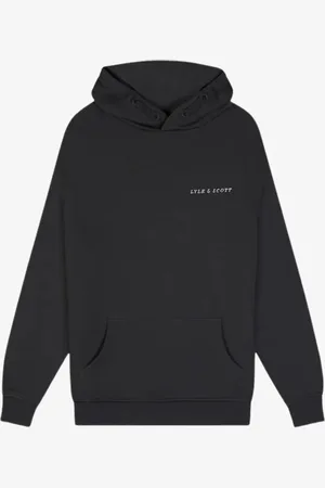 Lyle & Scott Jongens hoodie script gunmetal