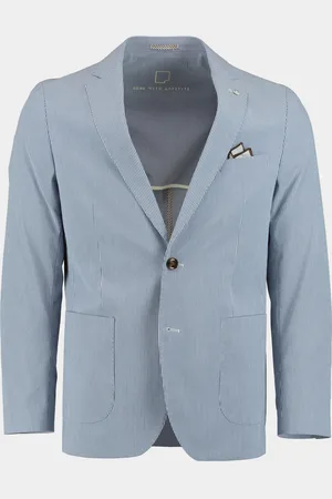 Born with Appetite Colbert drop 8 lind unlined jacket 241038li42/240 blue