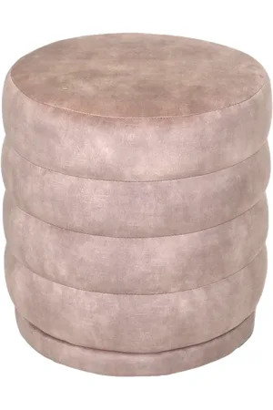 Hsm Collection Ronde poef rings-45x45x40--stof