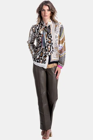 MUCHO GUSTO Blouse st. tropez tijdloze elegant in twill zijde