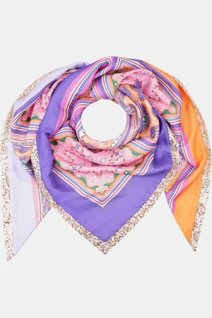 MUCHO GUSTO ® sjaal paisley print in paars & oranje