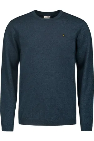 No Excess Pullover crewneck 2 coloured melang navy