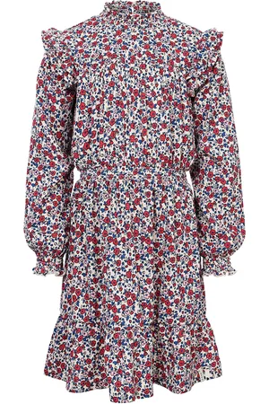 LOOXS Revolution Zomer jurk meisjes jersy crinkle aop bloemen multi