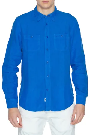 Blauer Shirt heren