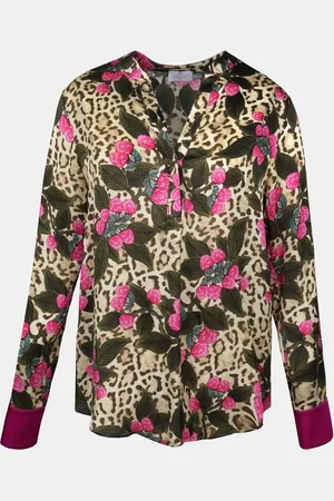 MUCHO GUSTO ® blouse monza luipaard roze bloemen