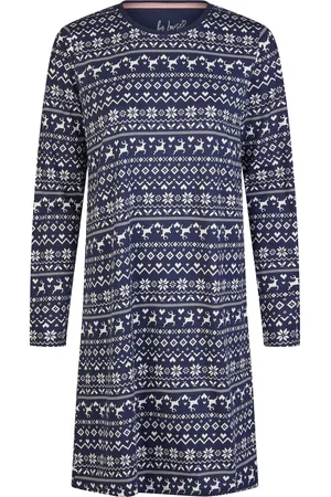 by Louise Dames nachthemd lange mouw winter print