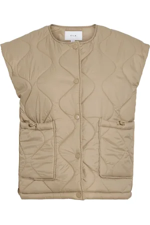 VILA Visibiria s/l pocket waistcoat 141001 savannah tan