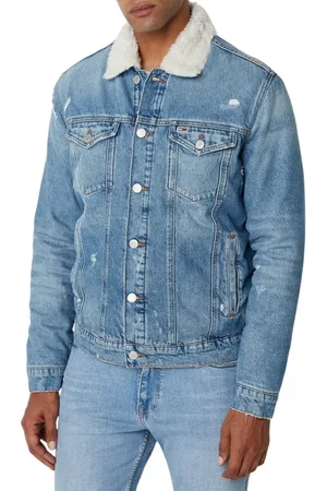 Tommy Hilfiger Spijkerjas met teddy voering en borstzakken