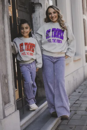 LOOXS Revolution Super soft viscose sweater grey melee voor meisjes in de kleur