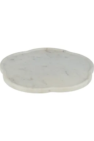J-line Plateau bloem roterend marmer 40x40x5cm