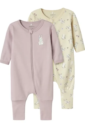 NAME IT Baby pyjama nbfnightsuit rabbit zip 2-pack