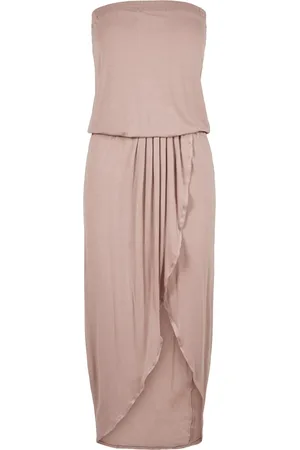 Urban classics Dames viscose bandeau jurk