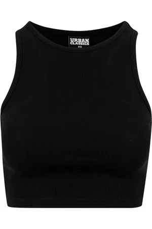 Urban classics Dames ribbed crop top