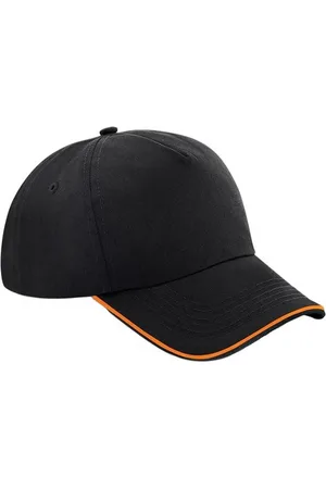 Beechfield Volwassenen unisex authentiek 5 paneel piekdop met leidingen