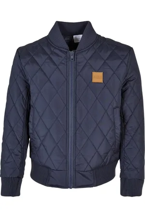 Urban classics Jongens diamond nylon gewatteerde jas