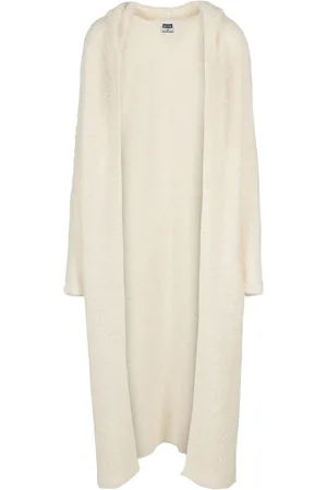 Urban classics Dames vest met veren capuchon