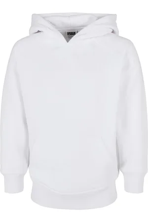 Urban classics Jongens blanco effen hoodie