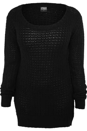 Urban classics Dames wijde hals lange jumpsuit
