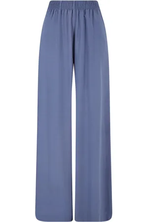 Urban classics Dames viscose broek met wijde pijpen los