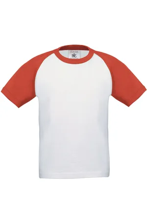 B and C Kinderen/kinderen base-ball t-shirt