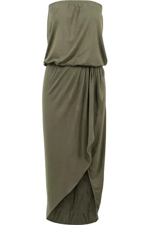 Urban classics Dames viscose bandeau jurk