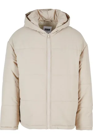 Urban classics Heren block pufferjas met capuchon