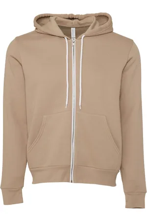 Bella + Canvas Unisex volwassen polycotton full zip hoodie