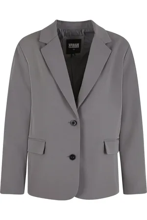 Urban classics Dames single-breasted lange blazer