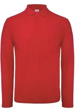 B and C Heren id.001 poloshirt met lange mouwen