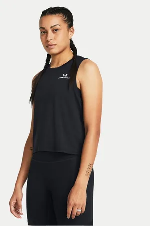 Under Armour Rush energy crop tank-blk 1383654-001