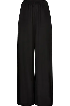 Urban classics Dames viscose broek met wijde pijpen los