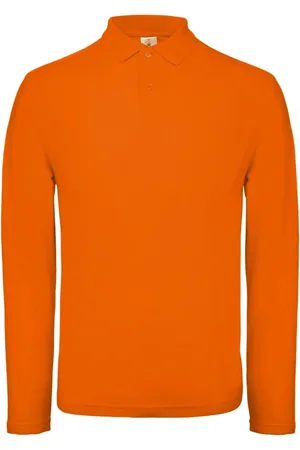 B and C Heren id.001 poloshirt met lange mouwen