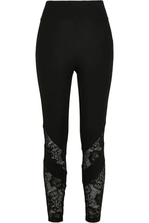 Urban classics Dames kanten legging met hoge taille