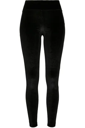 Urban classics Dames fluwelen legging met hoge taille