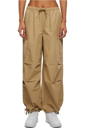 Urban classics Dames katoenen parachute cargo broek