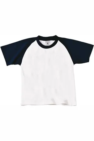 B and C Kinderen/kinderen base-ball t-shirt