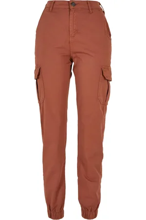 Urban classics Dames cargo broek met hoge taille