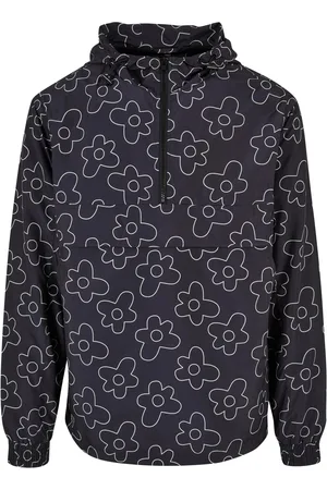 Urban classics Heren pull over jas met bloemen