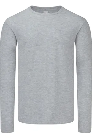 Fruit Of The Loom Heren iconic 150 effen klassiek t-shirt met lange mouwen